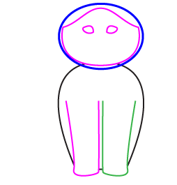 How to draw a cartoon Cat Step 2