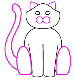 How to draw a Cartoon Cat