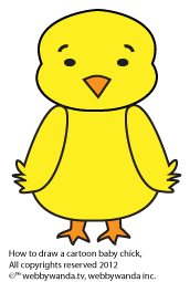 How to draw a cartoon baby chick webbywanda.tv