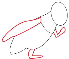 How to draw a cartoon Cricket step 3