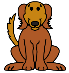 How to draw a cartoon dog Irish Setter