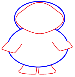 How to draw a Cartoon Elephant step 2