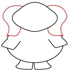 How to draw a Cartoon Elephant step 3