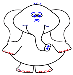 How to draw a cartoon Elephant step 5