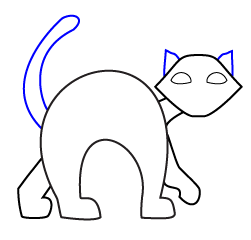 how to draw a Halloween Black Cat