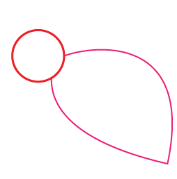 How to draw a cartoon Ladybug step 1