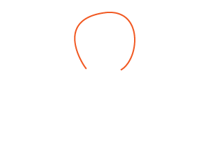 How to draw a cartoon Octopus step 1