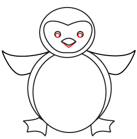 How to draw a cartoon Penguin