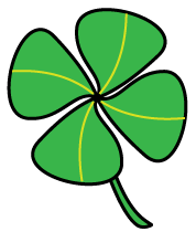 How to draw a Shamrock Four Leaf Clover