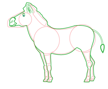 How to draw a cartoon Zebra step 4